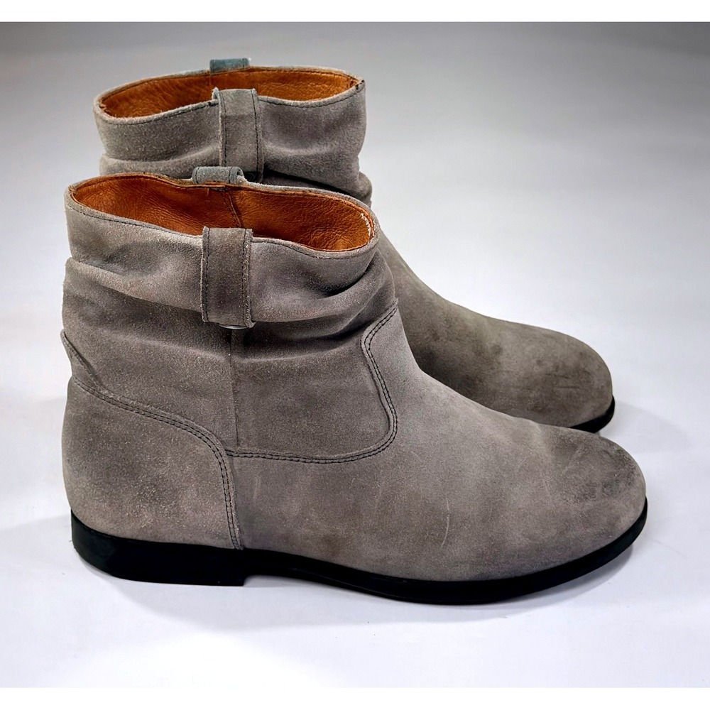 Birkenstock Sarnia Slouch Ankle Boot Women 37 Grey Suede Boho Minimalist Comfort
